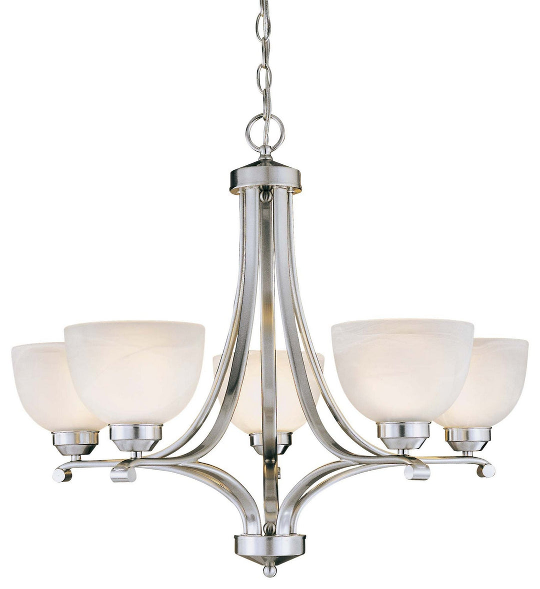 Minka Lavery Paradox Five Light Chandelier in Brushed Nickel