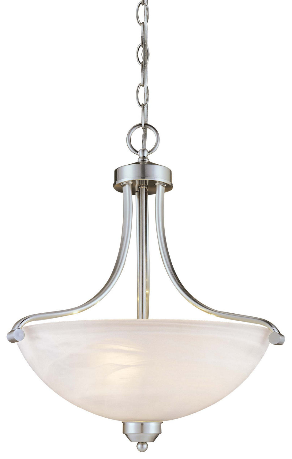Minka Lavery Paradox Three Light Pendant in Brushed Nickel