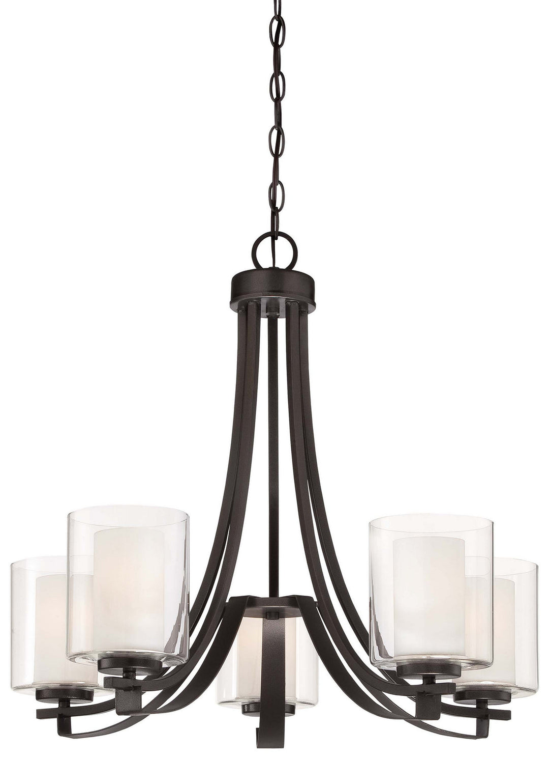 Minka Lavery Parsons Studio Five Light Chandelier in Smoked Iron