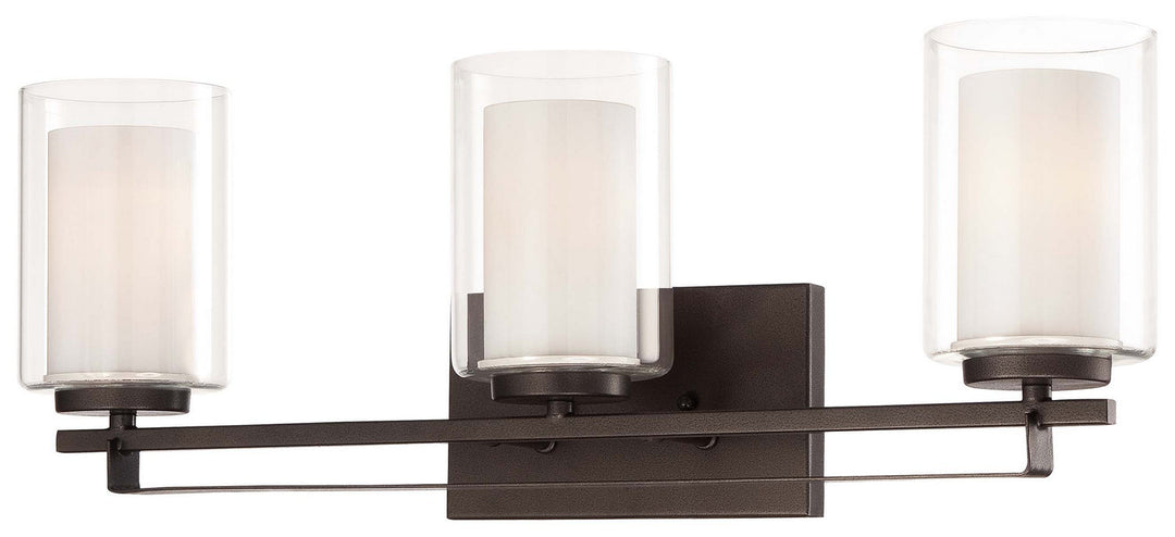 Minka Lavery Parsons Studio Three Light Bath in Smoked Iron