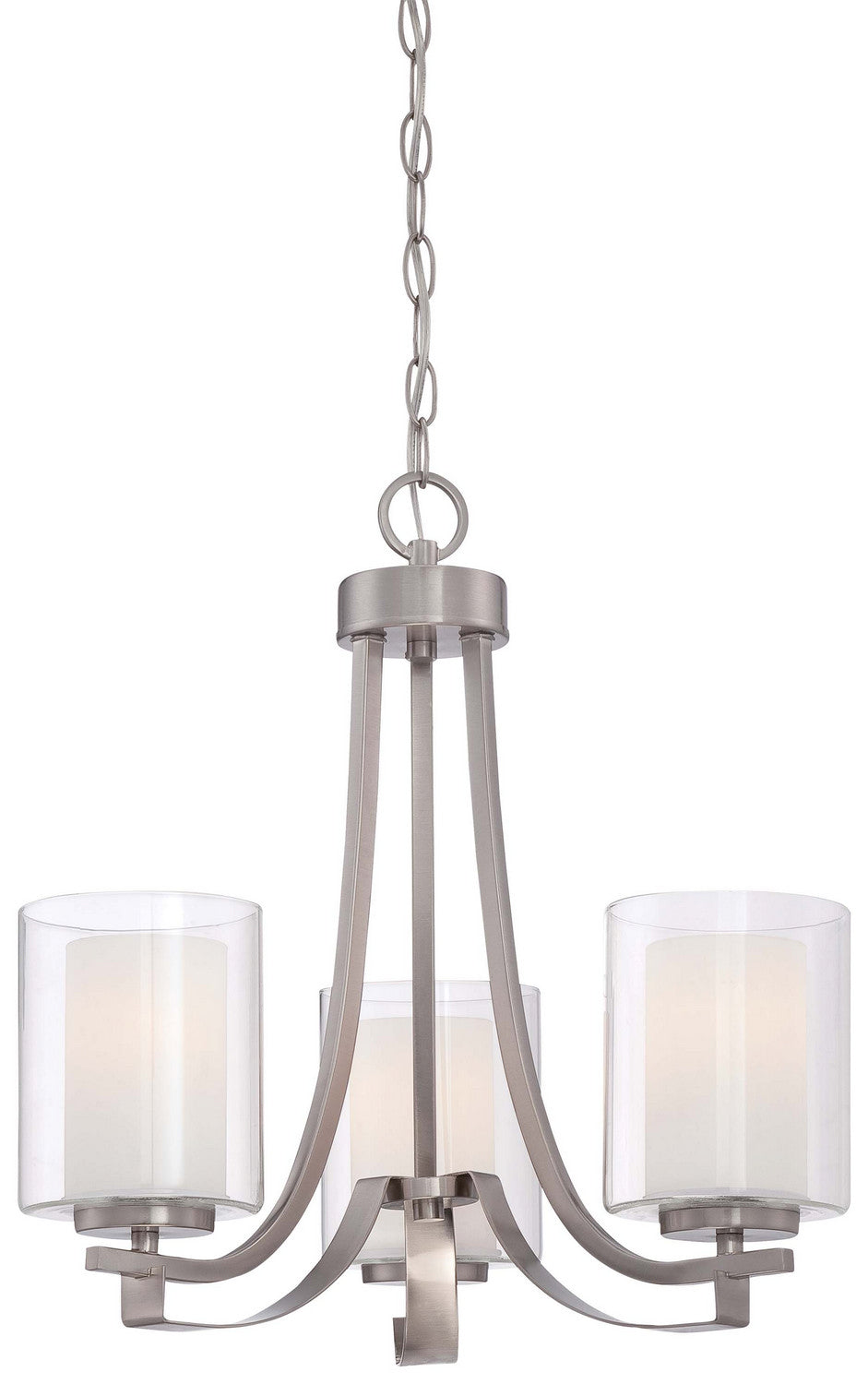 Minka Lavery Parsons Studio Three Light Chandelier in Brushed Nickel