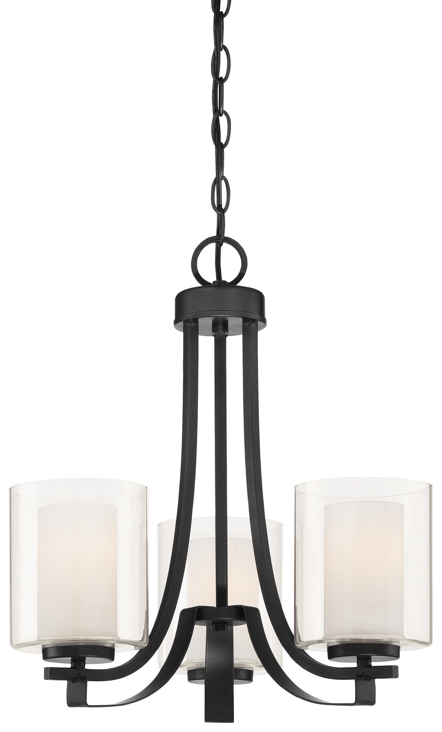 Minka Lavery Parsons Studio Three Light Chandelier in Sand Coal