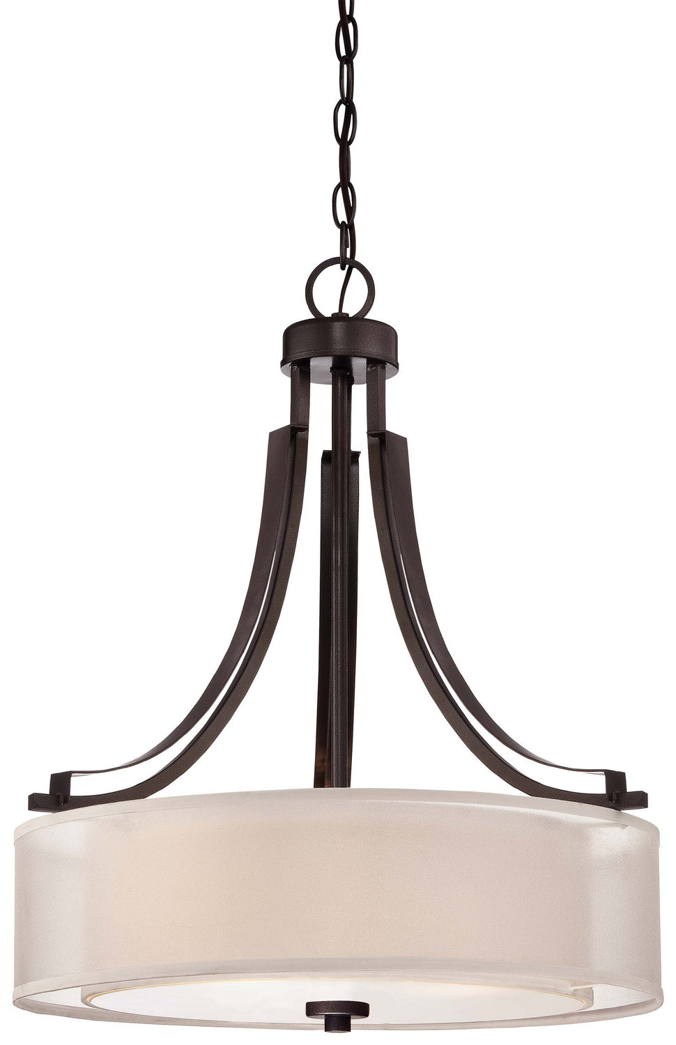 Minka Lavery Parsons Studio Three Light Pendant in Smoked Iron