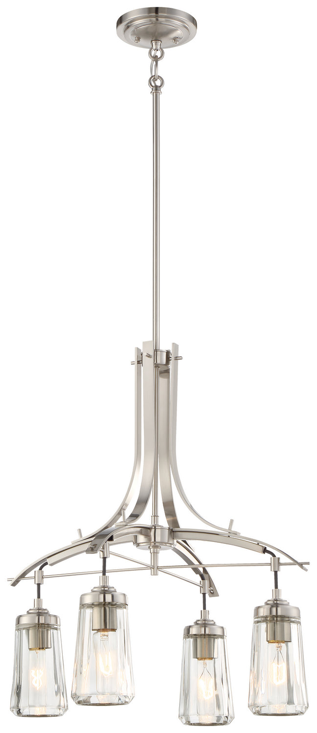 Minka Lavery Poleis Four Light Chandelier in Brushed Nickel