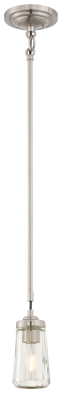 Minka Lavery Poleis One Light Mini Pendant in Brushed Nickel