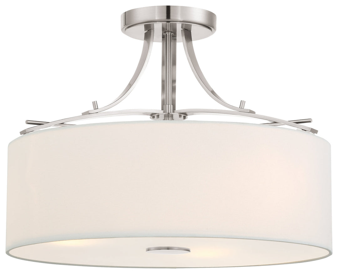 Minka Lavery Poleis Three Light Semi Flush Mount in Brushed Nickel
