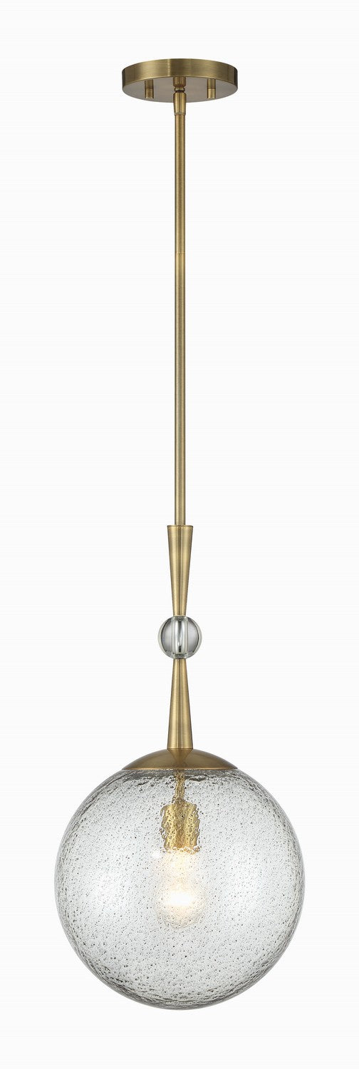 Minka Lavery Poluluxe One Light Mini Pendant in Oxidized Aged Brass