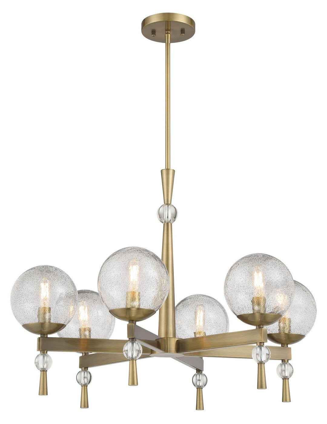 Minka Lavery Populuxe Six Light Chandelier in Oxidized Aged Brass
