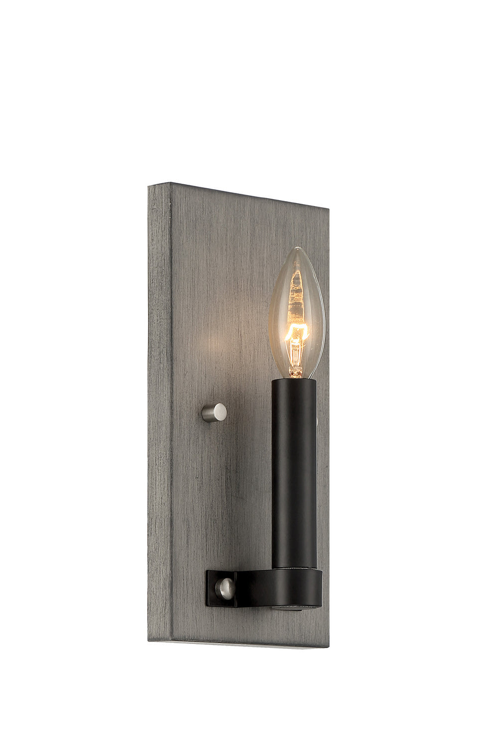 Minka Lavery Rawson Ridge One Light Wall Mount in Aged Silverwood And Coal