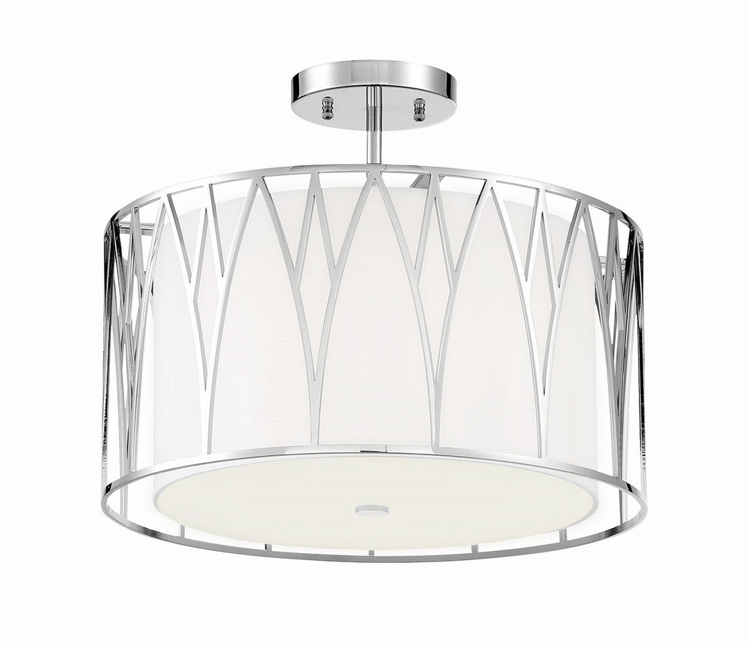 Minka Lavery Regal Terrace LED Semi Flush Mount in Polished Nickel