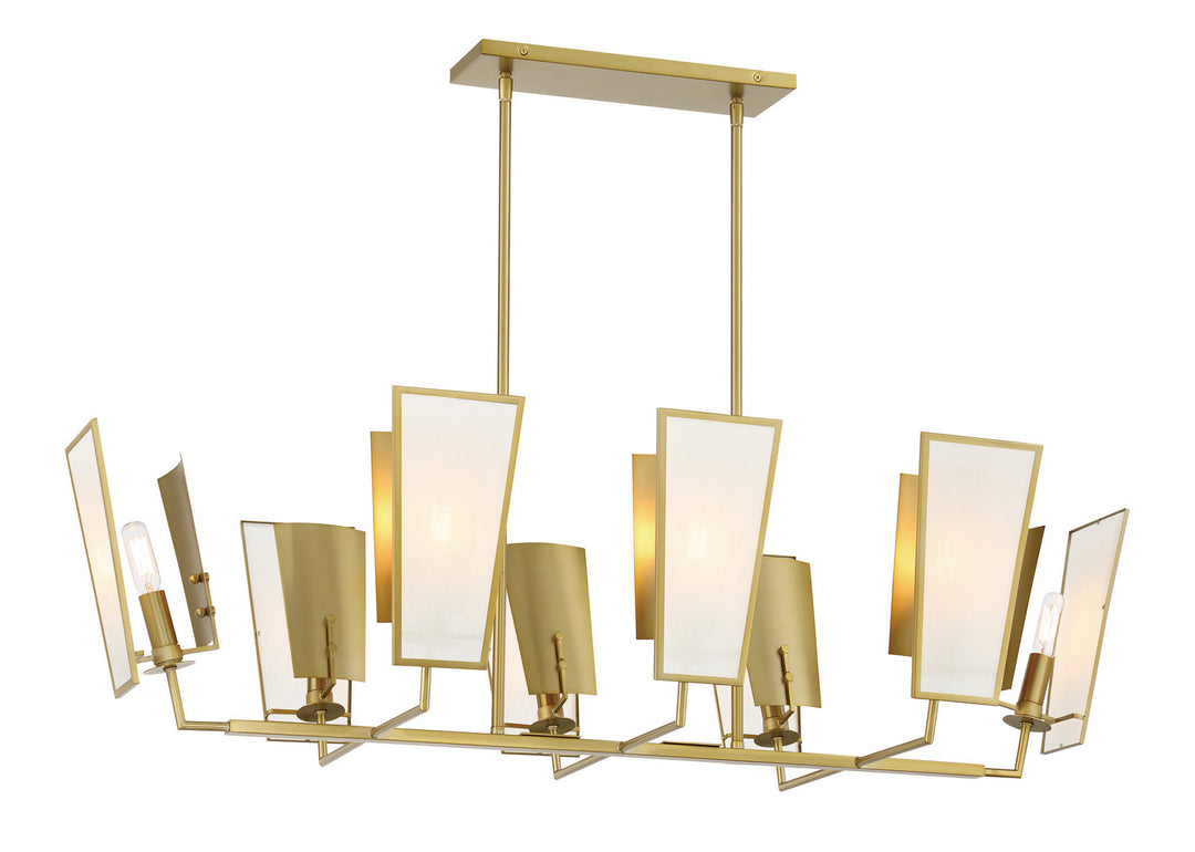 Minka Lavery Ricochet Eight Light Island Pendant in Soft Brass