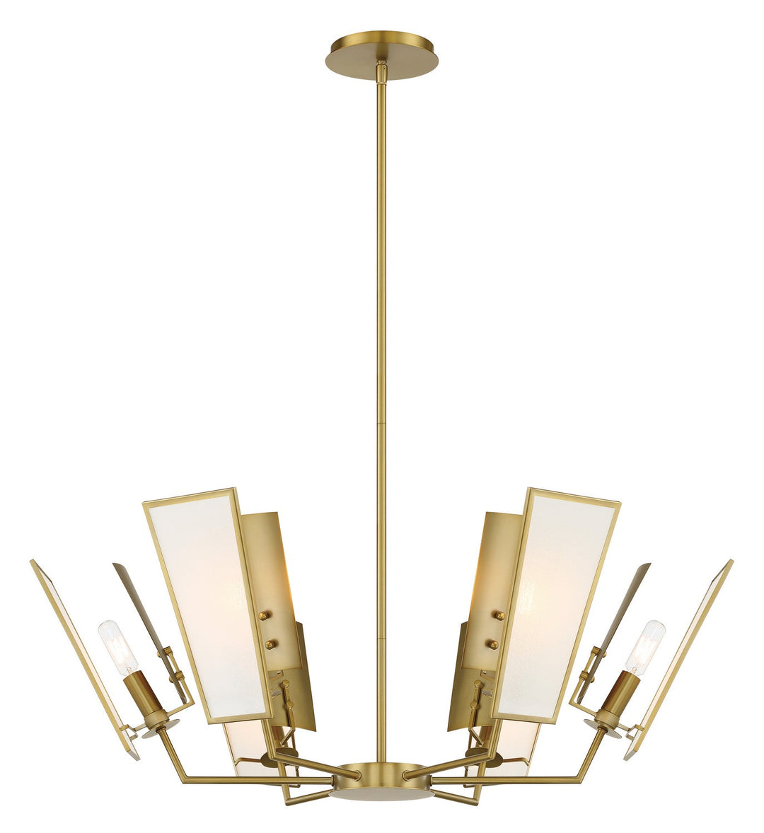 Minka Lavery Ricochet Six Light Chandelier in Soft Brass
