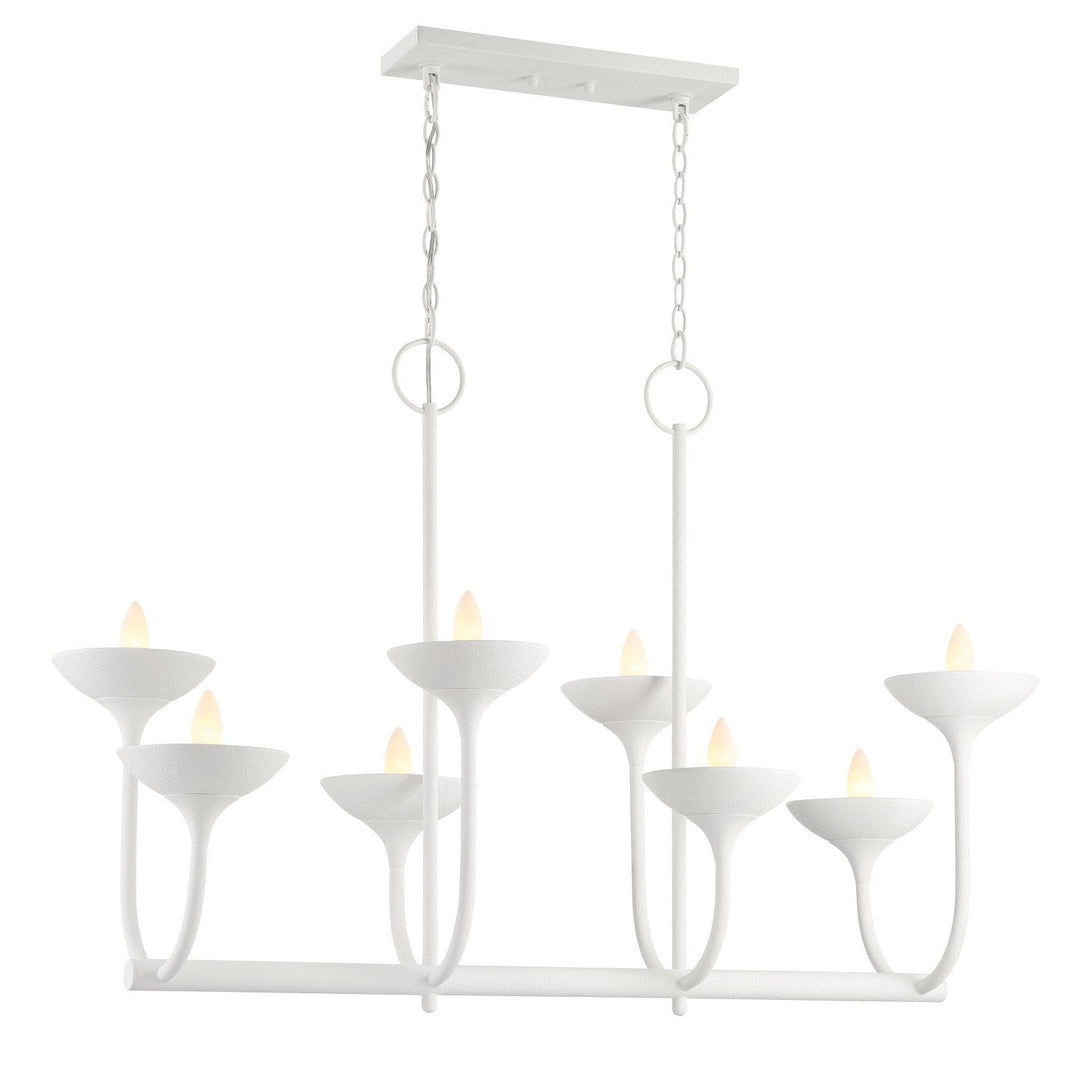 Minka Lavery Ryton Eight Light Island Pendant in Plaster White