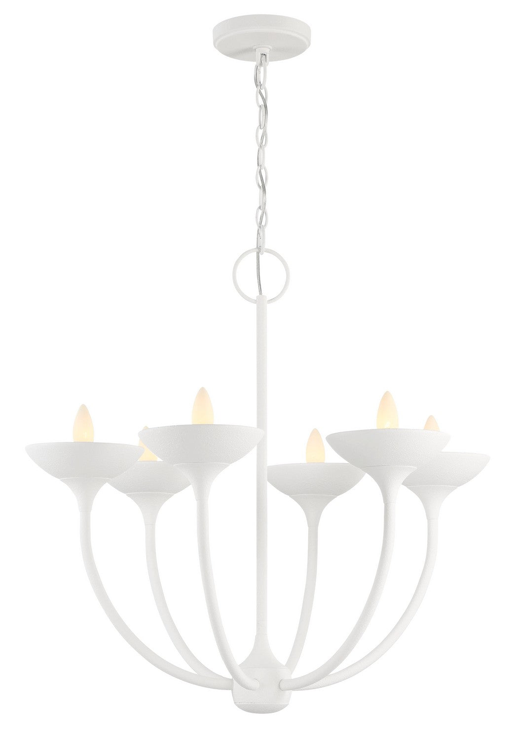 Minka Lavery Ryton Six Light Chandelier in Plaster White