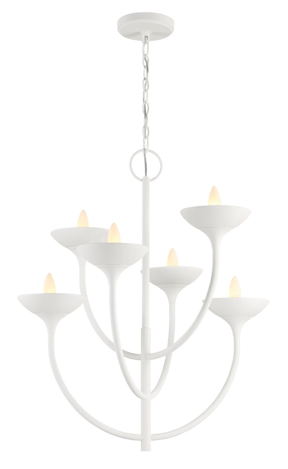 Minka Lavery Ryton Six Light Chandelier in Plaster White