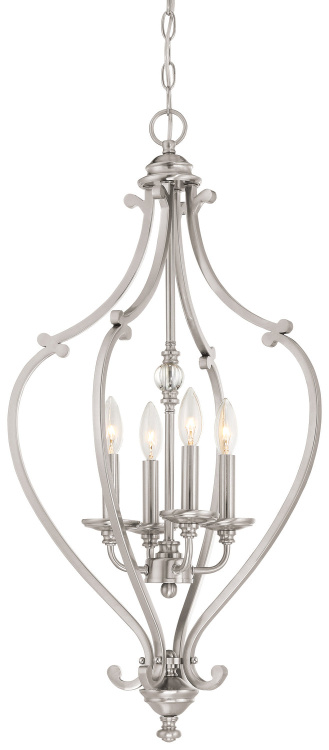 Minka Lavery Savannah Row Four Light Chandelier in Brushed Nickel