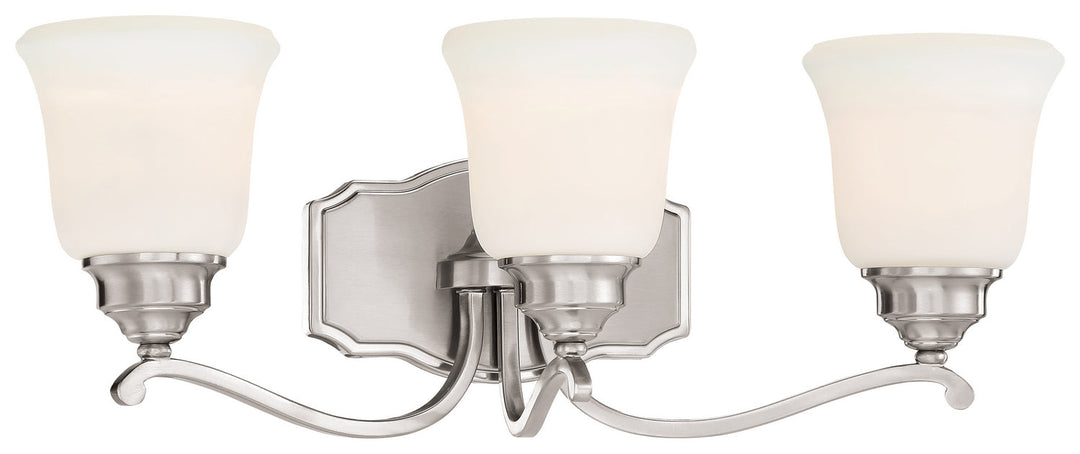 Minka Lavery Savannah Row Three Light Bath in Brushed Nickel