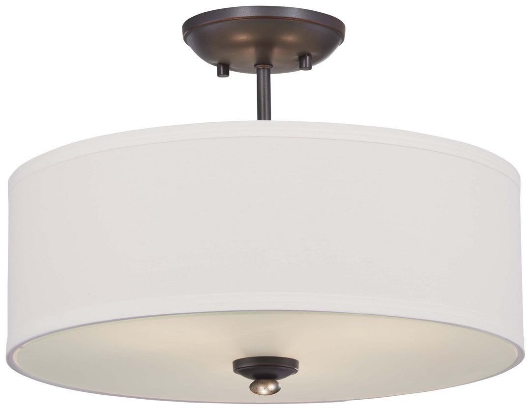 Minka Lavery Shadowglen Three Light Semi Flush Mount in Lathan Bronze
