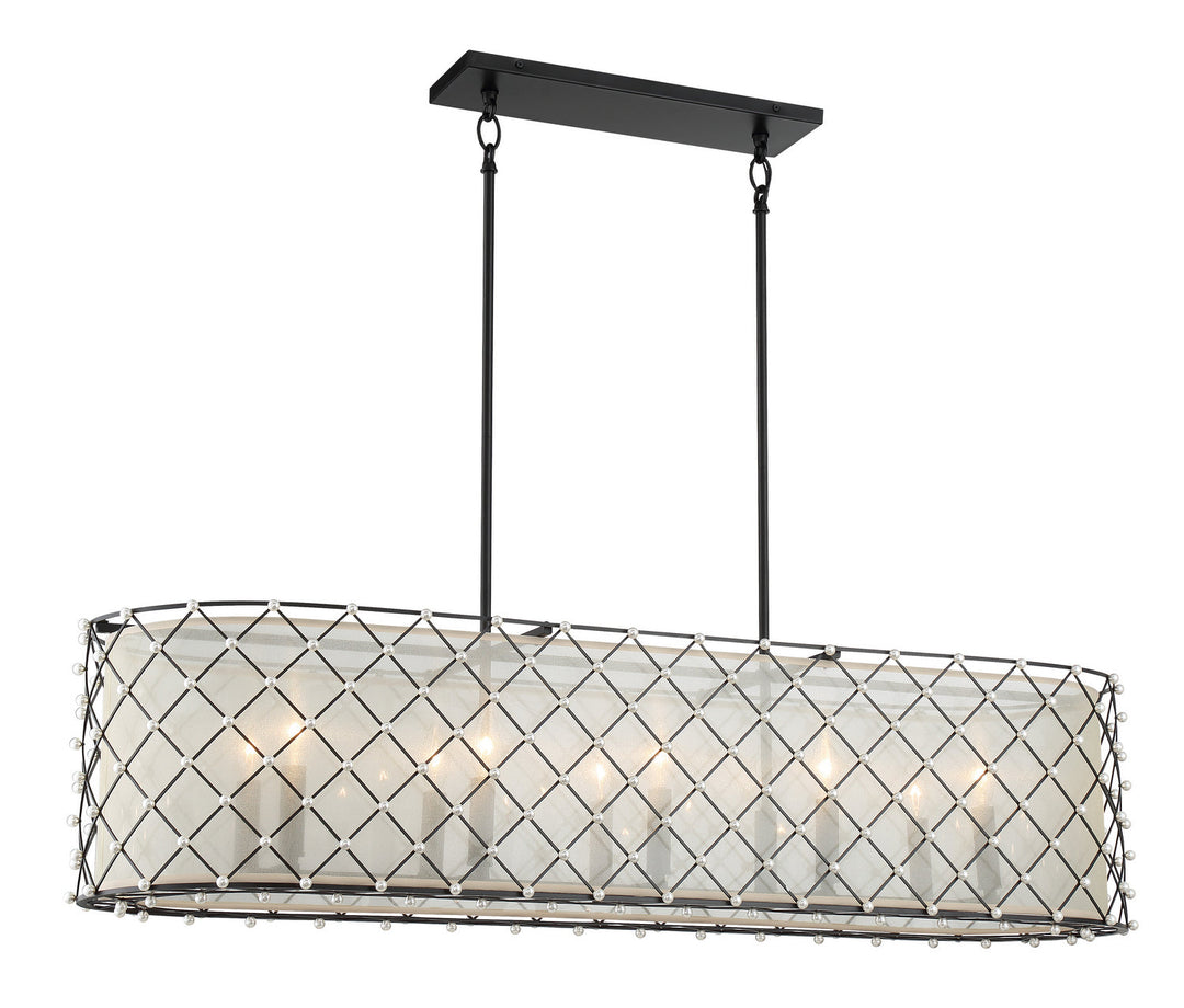 Minka Lavery Sheer Elegance Ten Light Island Pendant in Coal
