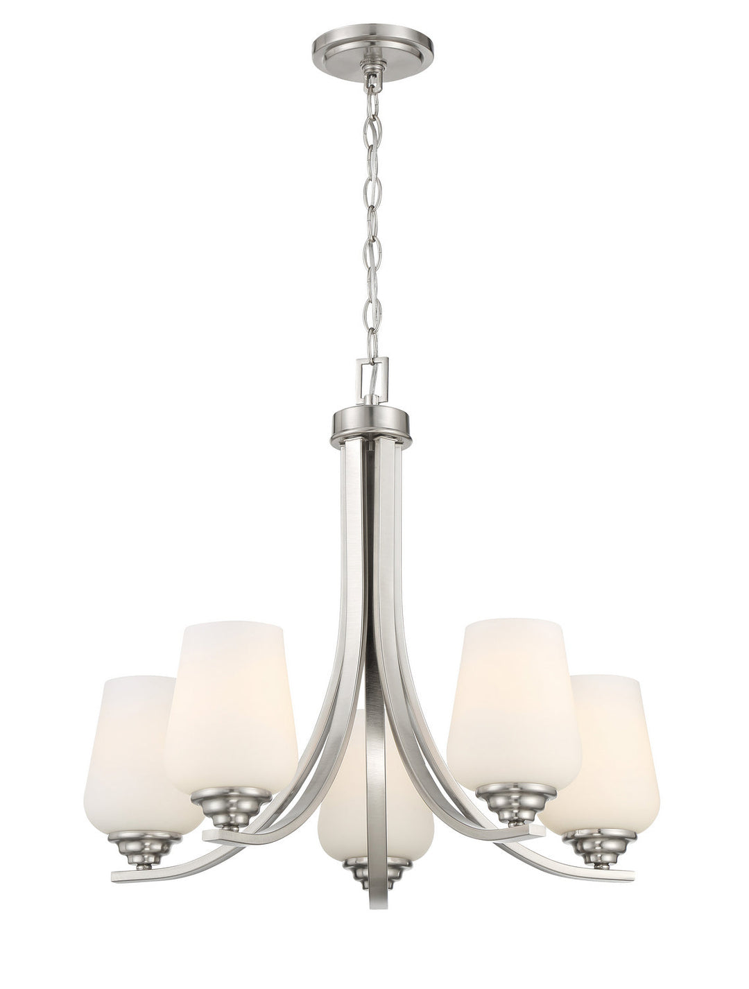 Minka Lavery Shyloh Five Light Chandelier in Brushed Nickel