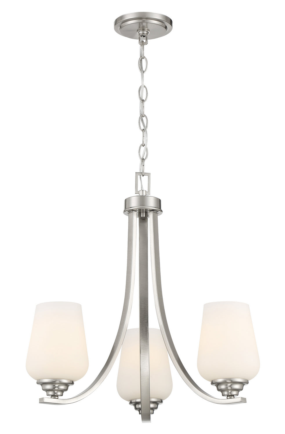 Minka Lavery Shyloh Three Light Chandelier in Brushed Nickel