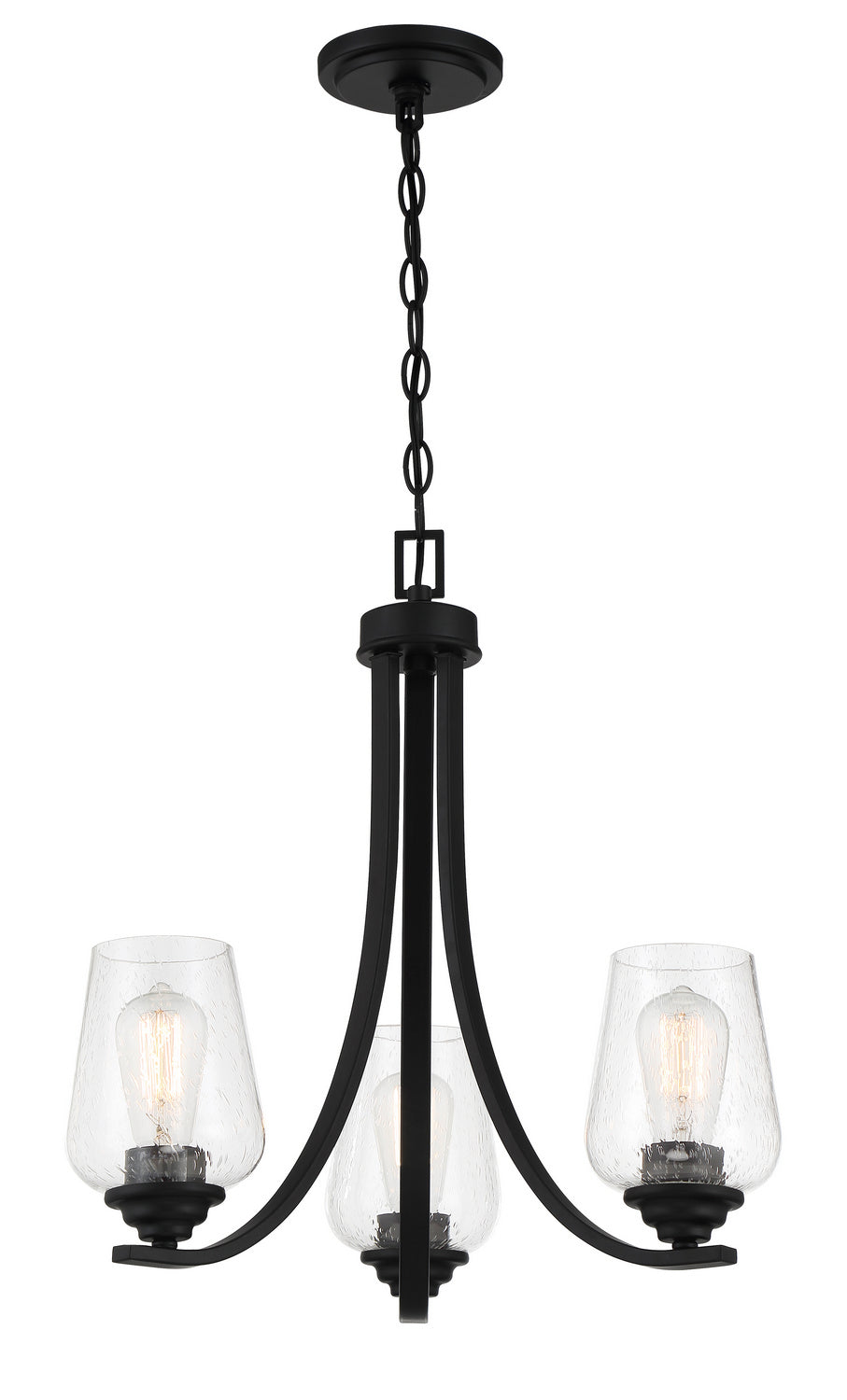 Minka Lavery Shyloh Three Light Chandelier in Coal