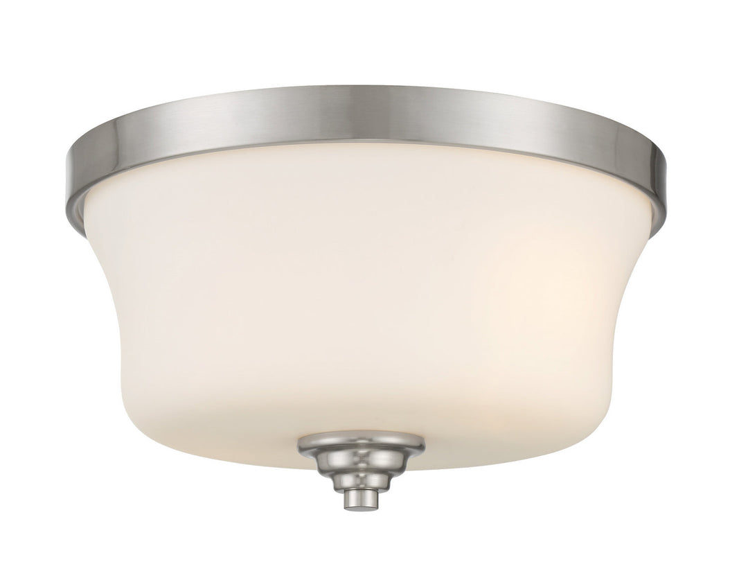 Minka Lavery Shyloh Two Light Flush Mount in Brushed Nickel
