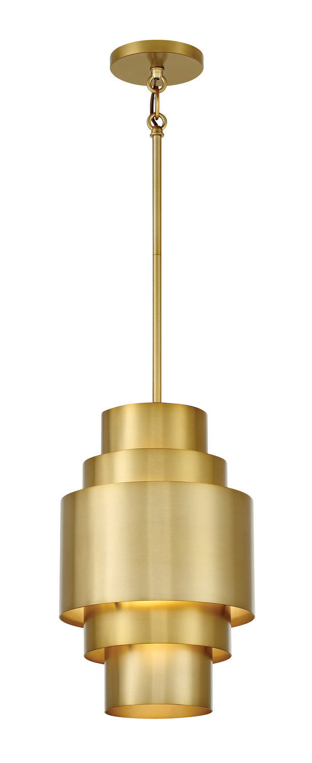 Minka Lavery Spyglass Terrace One Light Mini Pendant in Soft Brass