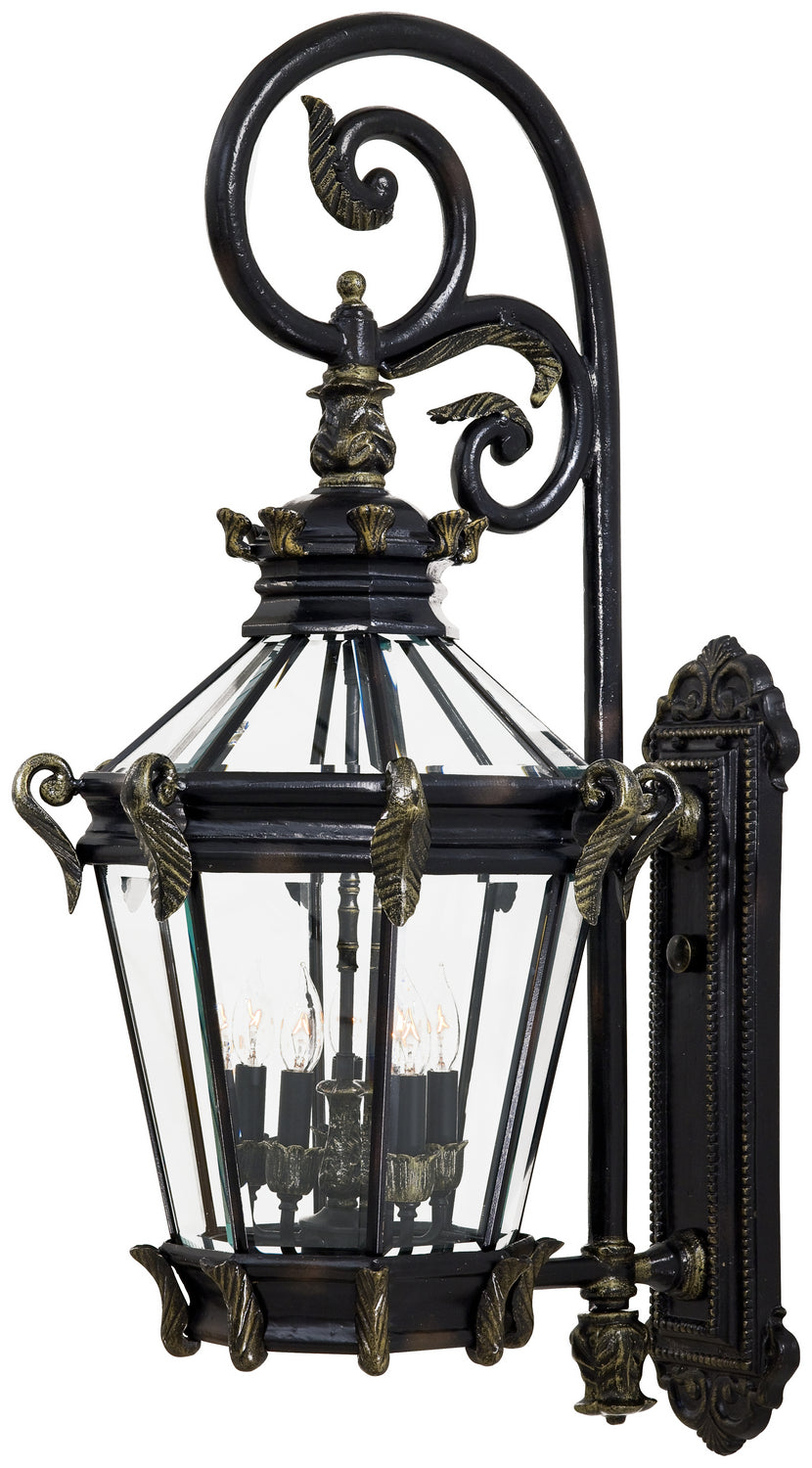 Minka Lavery Stratford Hall Five Light Wall Mount in Heritage with Gold Highlights