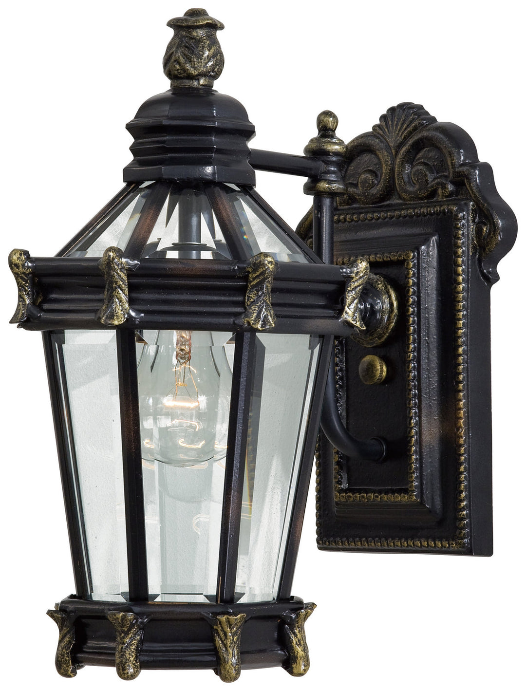 Minka Lavery Stratford Hall One Light Wall Mount in Heritage with Gold Highlights