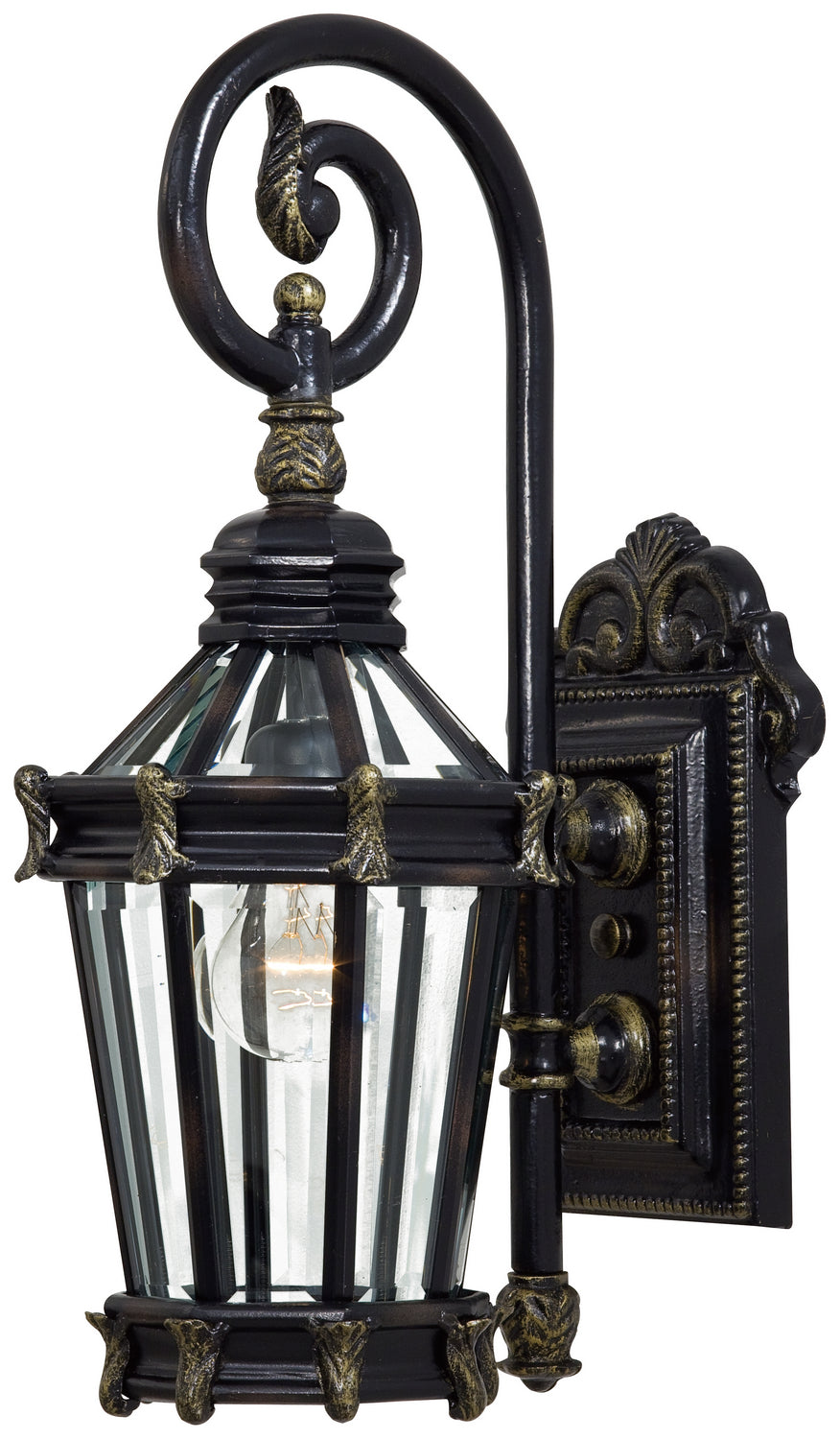 Minka Lavery Stratford Hall One Light Wall Mount in Heritage with Gold Highlights