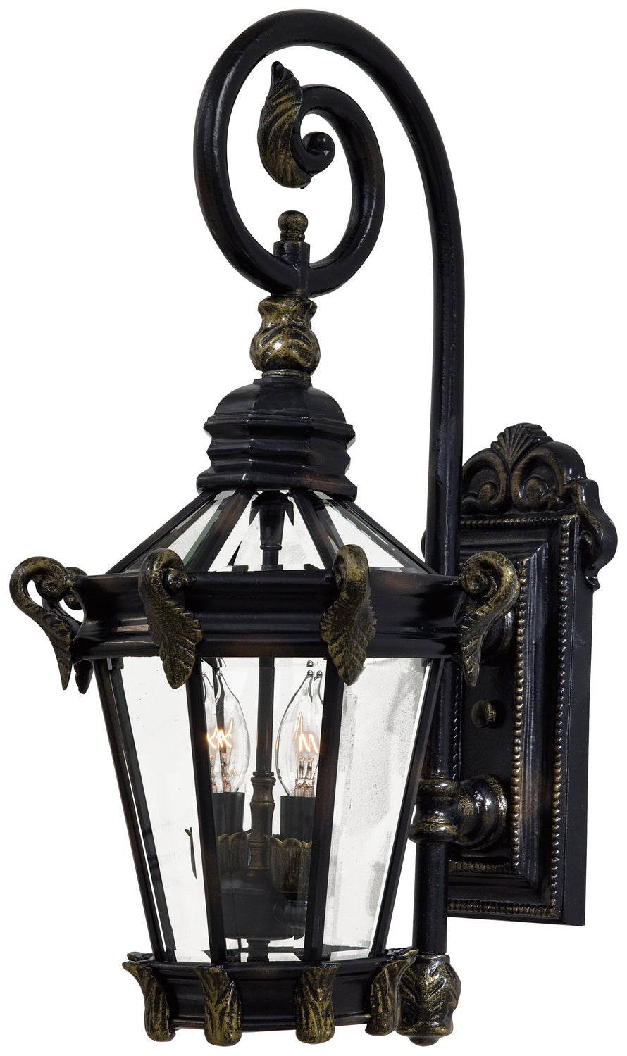 Minka Lavery Stratford Hall Two Light Wall Mount in Heritage with Gold Highlights