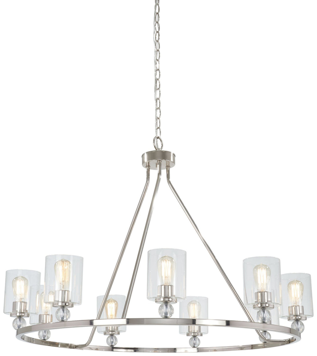 Minka Lavery Studio 5 Nine Light Chandelier in Polished Nickel