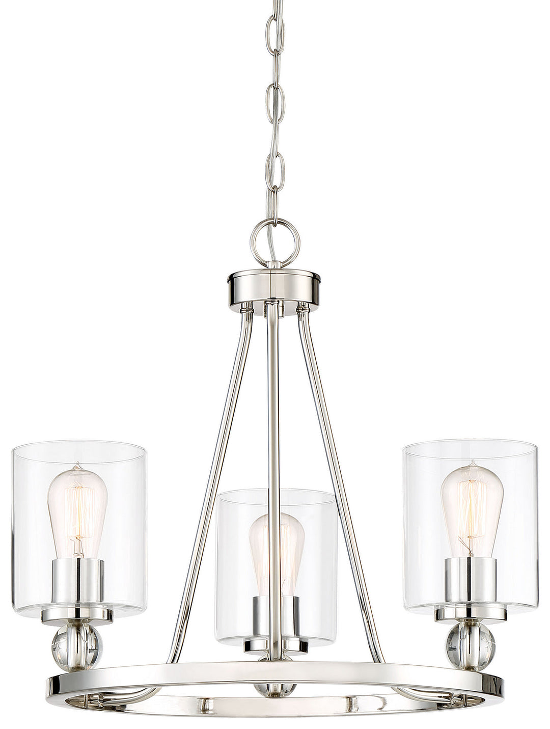 Minka Lavery Studio 5 Three Light Chandelier in Platinum