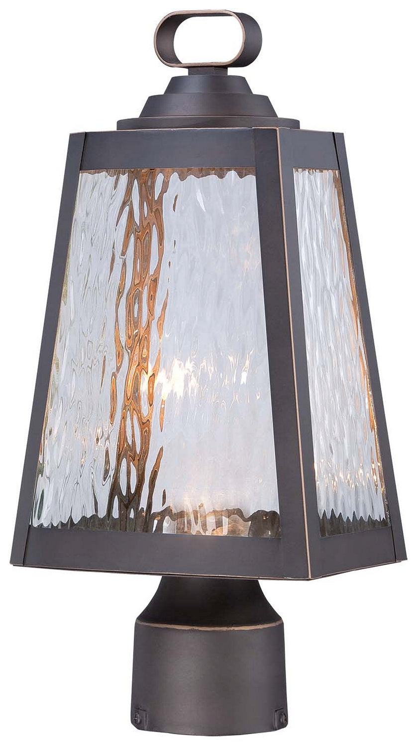 Minka Lavery Talera LED Outdoor Post Mount in Oil Rubbed Bronze with Gold Highlights