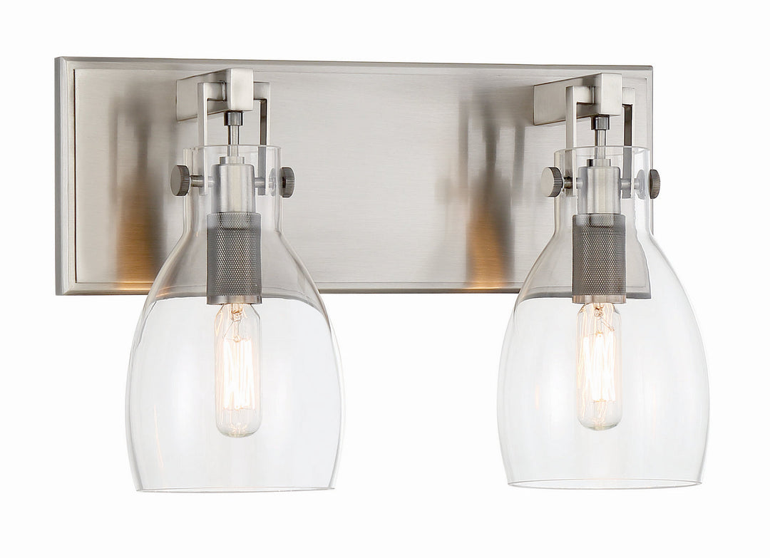 Minka Lavery Tiberia Two Light Bath Bar in Plated Pewter