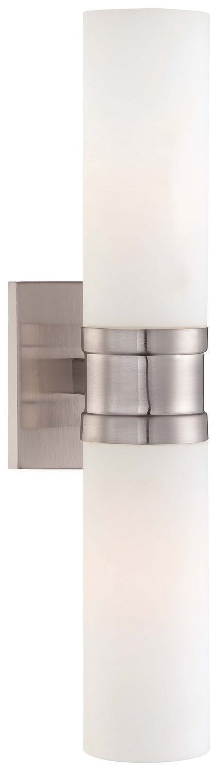 Minka Lavery Two Light Wall Sconce in Brushed Nickel