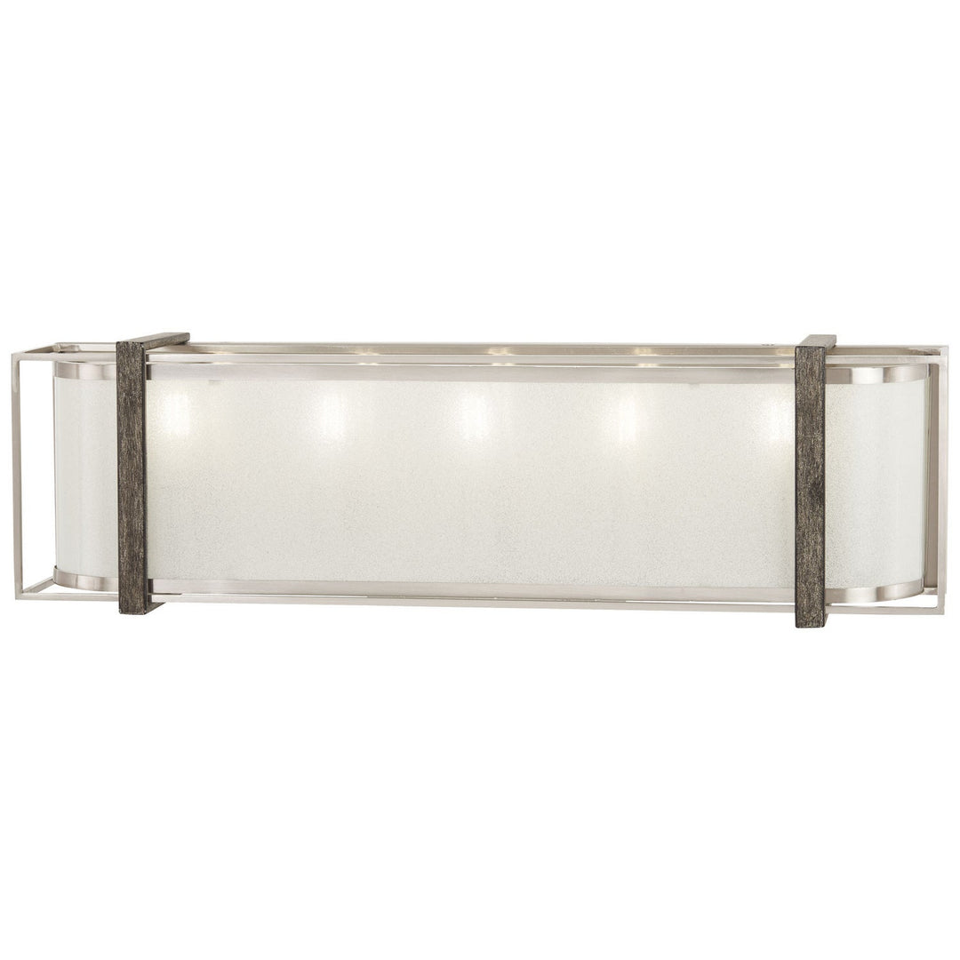 Minka Lavery Tysons Gate Five Light Bath in Brushed Nickel with Shale Wood