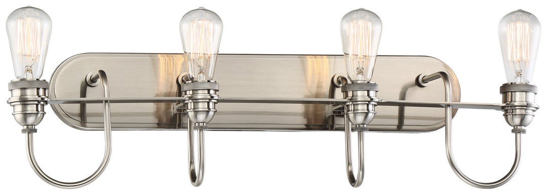 Minka Lavery Uptown Edison Four Light Bath in Plated Pewter
