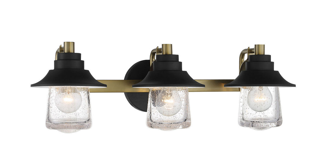 Minka Lavery Westfield Manor Three Light Bath in Sand Coal with Soft Brass