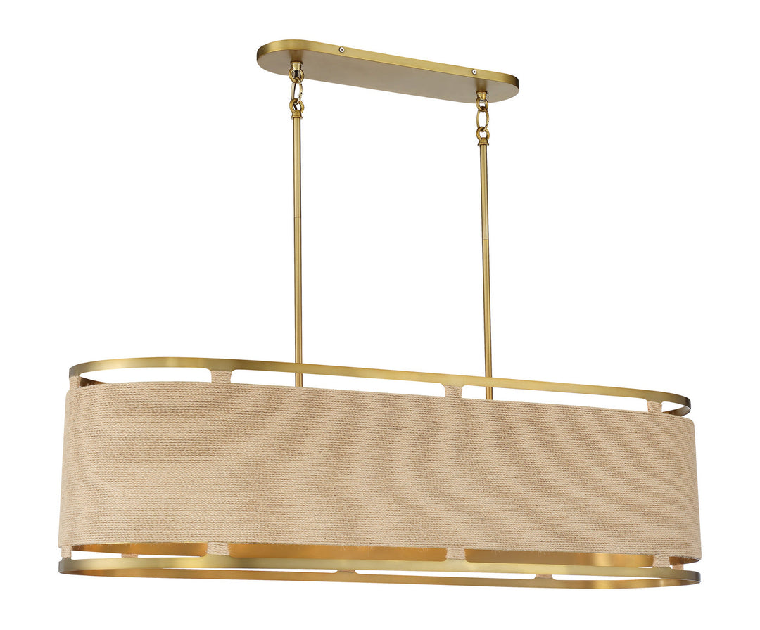 Minka Lavery Windward Passage Eight Light Island Pendant in Soft Brass