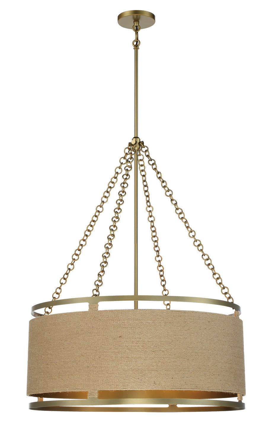 Minka Lavery Windward Passage Six Light Pendant in Soft Brass