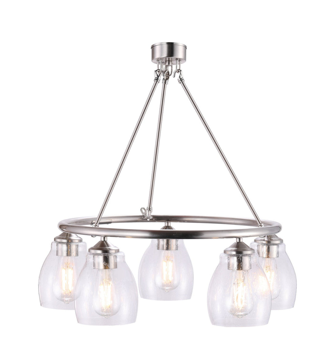 Minka Lavery Winsley Five Light Chandelier in Brushed Nickel