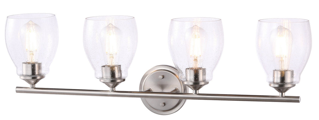 Minka Lavery Winsley Four Light Wall Lamp in Brushed Nickel