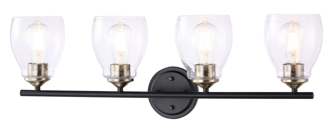 Minka Lavery Winsley Four Light Wall Lamp in Coal And Stained Brass