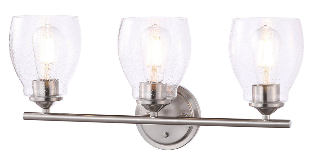 Minka Lavery Winsley Three Light Wall Lamp in Brushed Nickel