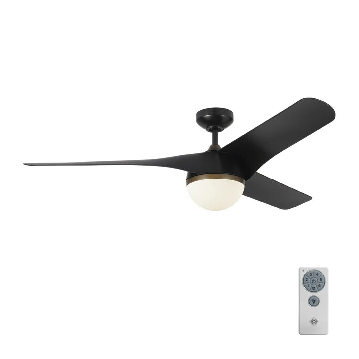 Visual Comfort Akova 56" Indoor/Outdoor DC Ceiling Fan with 20W LED Light plus Remote