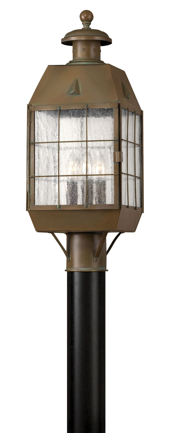 Nantucket LED Post Top/ Pier Mount in Aged Brass