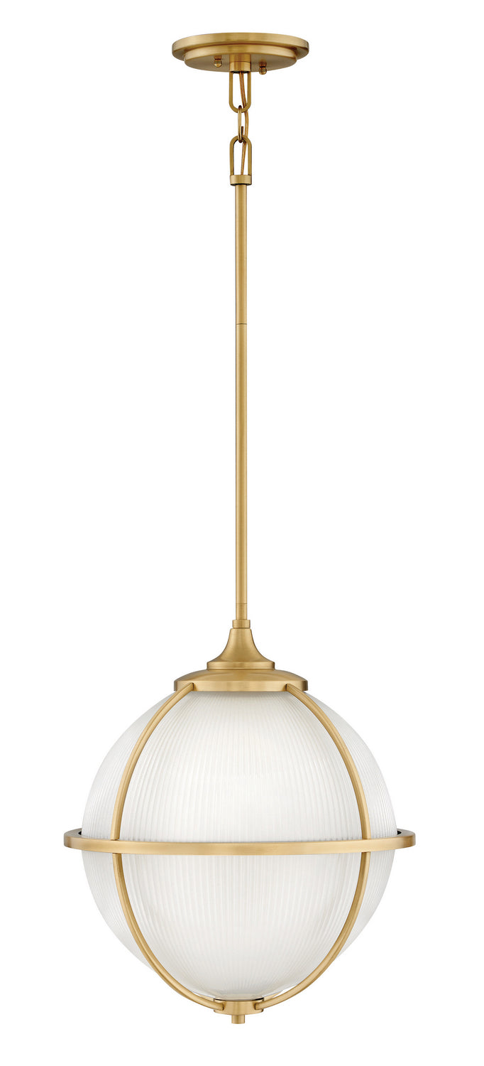 Odeon LED Pendant in Satin Brass