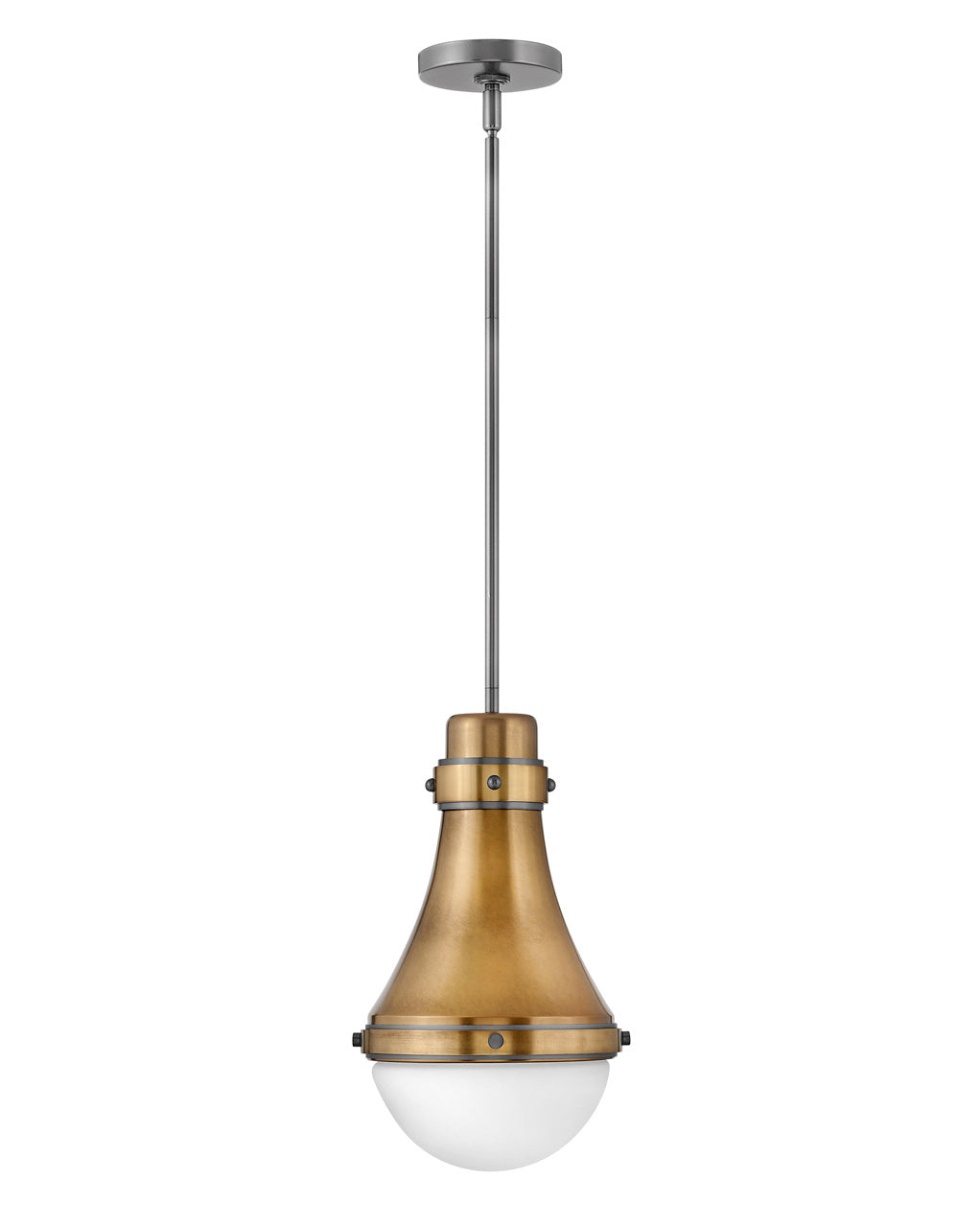 Oliver LED Pendant in Heritage Brass